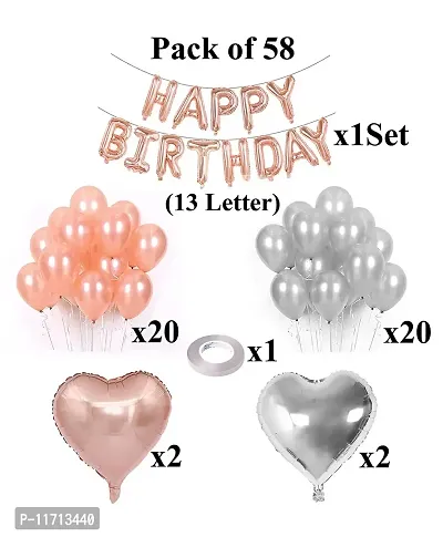 Birthday Decoration Kit Rose Gold - Pack of 58-thumb2