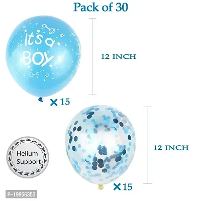 Premium Quality Welcome Home Baby Boy Balloons Decoration Kit Blue- (Pack Of 30)-thumb2