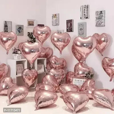 Happy Anniversary Foil Balloons Rose Gold Heart Balloon -Pack of 20-thumb0