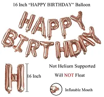 Happy Birthday Letter Foil Balloon  10 Confetti  10 Latex Ballons ROSE GOLD for Party Decoration - ROSE ROSE GOLD-thumb3