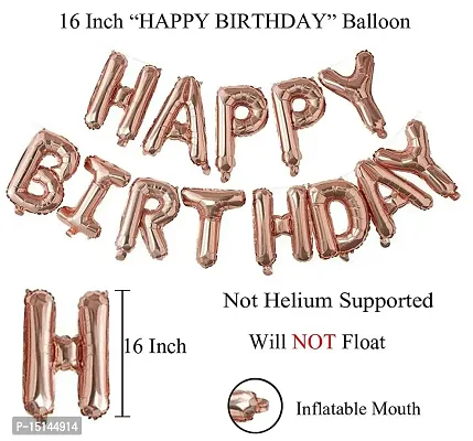 Happy Birthday Letter Foil Balloon  10 Confetti  10 Latex Ballons ROSE GOLD for Party Decoration - ROSE ROSE GOLD-thumb4