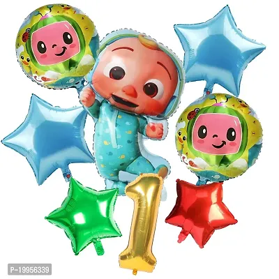 Premium Quality Cocomelon 1St Birthday Decoration - Cocomelon Theme Balloon Decoration For Baby Boy  Baby Girl (8 Pcs)