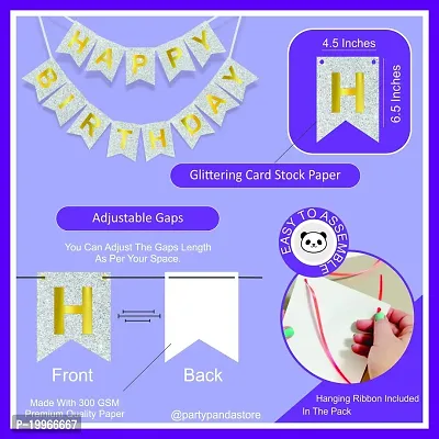 Premium Quality Happy Birthday Decoration Balloon Arch Garland Kit 90 Items Moon  Stars Style (Purple-Silver)-thumb3