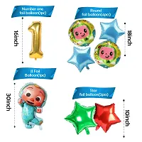 Premium Quality Cocomelon 1St Birthday Decoration - Cocomelon Theme Balloon Decoration For Baby Boy  Baby Girl (8 Pcs)-thumb1