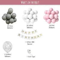 Premium Quality Happy Birthday Decorations Balloons Diy Combo Kitnbsp;(Set Of 64)-thumb1