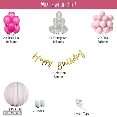 Premium Quality Happy Birthday Decorations Balloons Diy Combo Kitnbsp;(Set Of 56)-thumb2