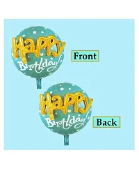 Happy Birthday 3D Round Foil Balloon - Blue-thumb3