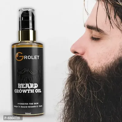 Grolet Mens Beard Growth Oil with Vitamin E-thumb0