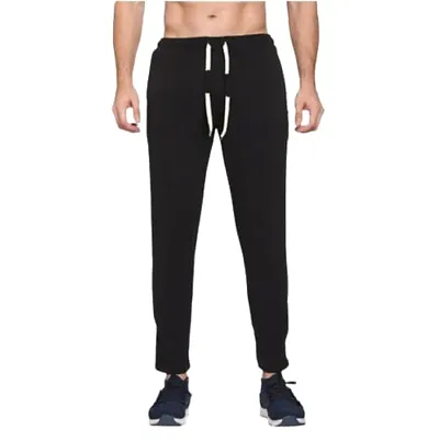 Stylish Blend Solid Regular Track Pants For Men