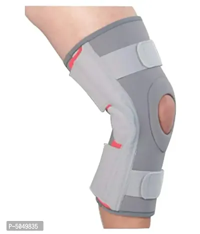 Medtrix Functional Knee Stabilizer Knee Support Knee Wrap Open Patella Hinge Knee Brace Grey -M-thumb0
