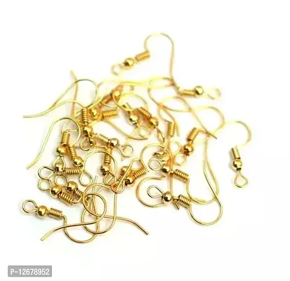 Golden color Hooks for jewelry making/ Earrings Hooks for jewelry making, Pack of 100 pcs (50 pair)-thumb0