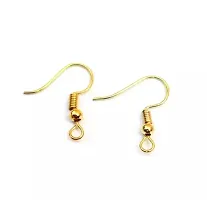 Golden color Hooks for jewelry making/ Earrings Hooks for jewelry making, Pack of 100 pcs (50 pair)-thumb1