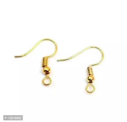 Golden color Hooks for jewelry making/ Earrings Hooks for jewelry making, Pack of 100 pcs (50 pair)-thumb2