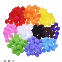 Multicolor Pom Pom Balls For Crafts (Size: 1 cm) (Pack of 100 )-thumb1