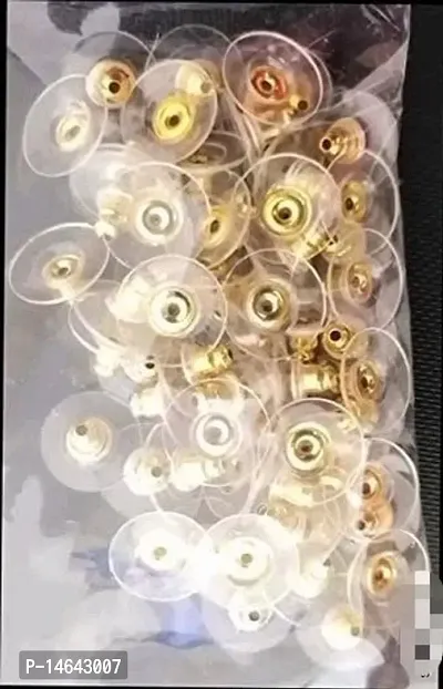 Earring Golden Metal Stopper Lock (pech) 100 pcs-thumb2