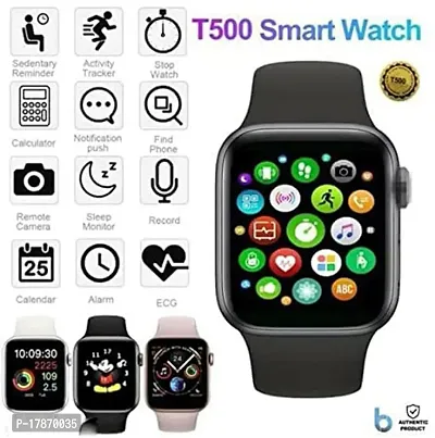 T 500 Smart Watch for Men, Women, Girls, Boys Unisex with Calling  Notification Activity Tracker Band for iOS  Android/Smart Watch for All Smart Phones Black-thumb0