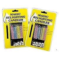 Decor Art Magic Candles for Birthday, Anniversary, Cake | Birthday Candles, Anniversary Candles, Cakes Candles - 5 Packet (10 Candles in Each Pkt) (Multicolor)-thumb1