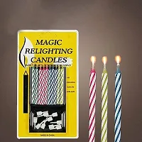 Decor Art Magic Candles for Birthday, Anniversary, Cake | Birthday Candles, Anniversary Candles, Cakes Candles - 5 Packet (10 Candles in Each Pkt) (Multicolor)-thumb2