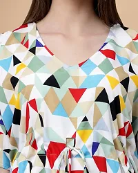 Womens Crepe Multicolor Geometric Regular Kaftaan-thumb3