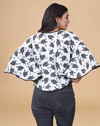 Women Crepe Floral Crop top-thumb2