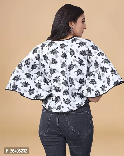 Women Crepe Floral Crop top-thumb3