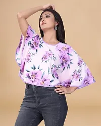 Women Crepe Floral Crop top-thumb3