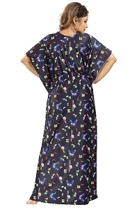 Classic Satin Printed Kaftan Nighty for Women-thumb4