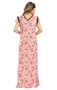 Classic Satin Printed Nighty for Women-thumb4