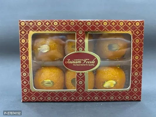 Motichoor Ladoo (250gm) / Jainam  special Pure ghee ladoos/ Kesar Ladoos/ Traditional sweets/ Pure Delight-thumb0