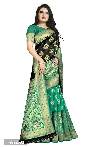 HIRU FASHION Banarasi Saree Zari Jacquard Work Saree With Blouse(Sf-07-Rama)