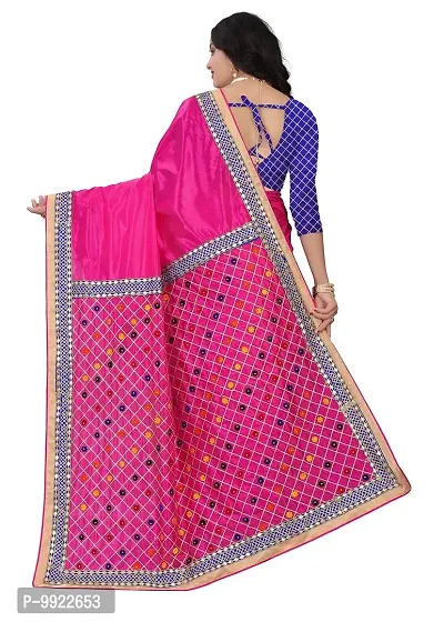 Hiru Fashion Women's Banarasi Silk Saree with Blouse-thumb4