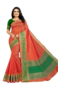 Hiru Fashion Women's Banarasi Silk Saree With Blouse Piece (HR-MH-55-Rama_Rama Green)-thumb1