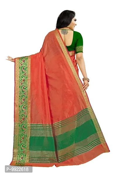 Hiru Fashion Women's Banarasi Silk Saree With Blouse Piece (HR-MH-55-Rama_Rama Green)