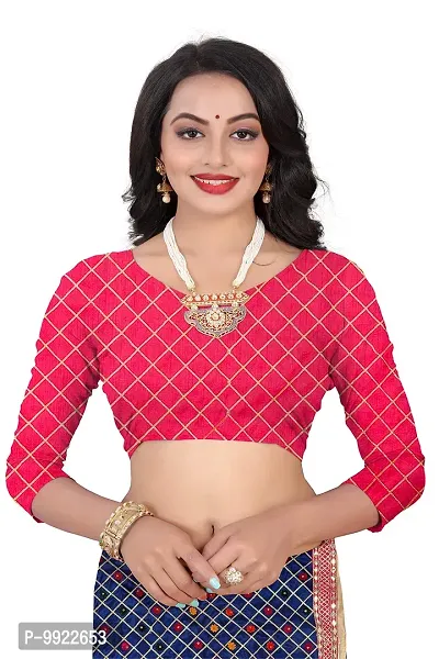 Hiru Fashion Women's Banarasi Silk Saree with Blouse-thumb5