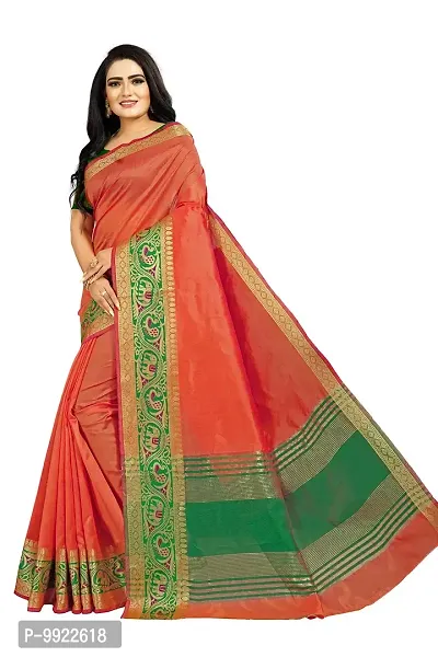 Hiru Fashion Women's Banarasi Silk Saree With Blouse Piece (HR-MH-55-Rama_Rama Green)-thumb3