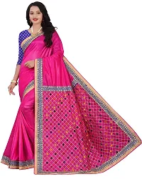 Hiru FashionWomen's Gota Patti Work Organza Saree with Blouse-thumb1