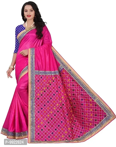 Hiru FashionWomen's Gota Patti Work Organza Saree with Blouse-thumb2