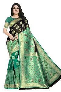 HIRU FASHION Banarasi Saree Zari Jacquard Work Saree With Blouse(Sf-07-Rama)-thumb1