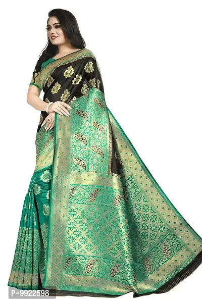 HIRU FASHION Banarasi Saree Zari Jacquard Work Saree With Blouse(Sf-07-Rama)-thumb3