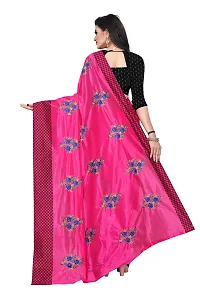 HIRU FASHION Women's Banarasi Silk Saree With Unstitched Blouse Piece (Hr-Am-015-Pink_Pink)-thumb4