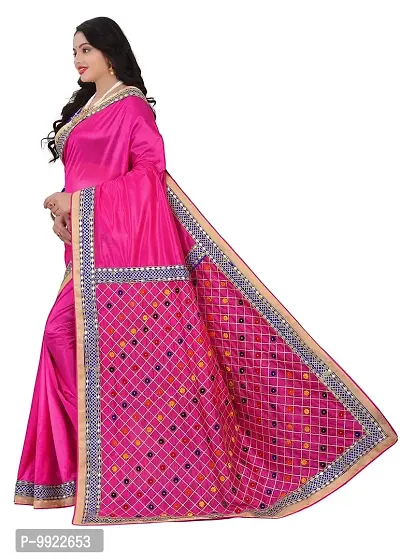 Hiru Fashion Women's Banarasi Silk Saree with Blouse-thumb3