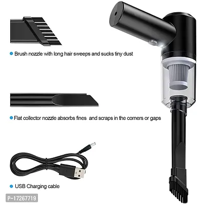 Mini Handheld Vacuum,Powerful Suction,Hand Vacuum Cleaner Portable Rechargeable with 2 Washable Filter, USB Vacuum for Car,Scraps Laptop,Keyboard,Piano-thumb3