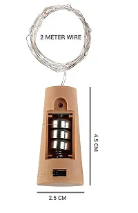 Bottle Lights with Cork, Mini Copper Wire, 20 LED Battery Operated String Decorative Fairy Lights (Warm White)-Pack of 4-thumb3