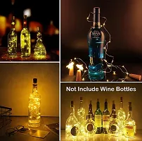 Bottle Lights with Cork, Mini Copper Wire, 20 LED Battery Operated String Decorative Fairy Lights (Warm White)-Pack of 4-thumb4