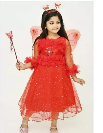 Girls Net Trendy Frocks