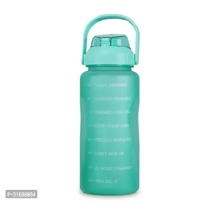 Water Bottle 1 Litre with Motivational Time Marker Leakproof Durable BPA Free-thumb0