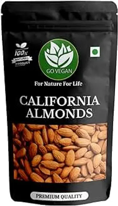 Go Vegan California Almonds 500gm Badam Giri   High in Fiber   Boost Immunity