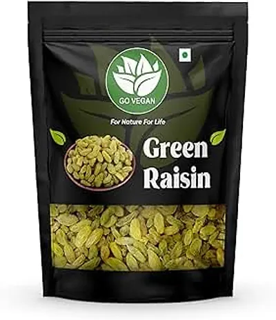 Go Vegan Green Raisins Seedless Green Raisins Hari Kishimish  500 Grams