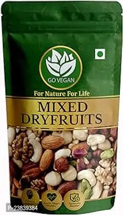 Go Vegan 7 IN 1 Mix dry fruits Pack   200g   Almond Cashew Black Raisin Salted Pistachios Green Raisin Walnut   Apricot