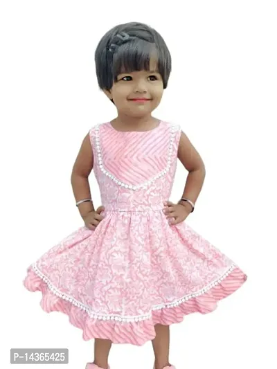 Fayka Baby Girls A-Line Mini Frock Kids Dress Cotton